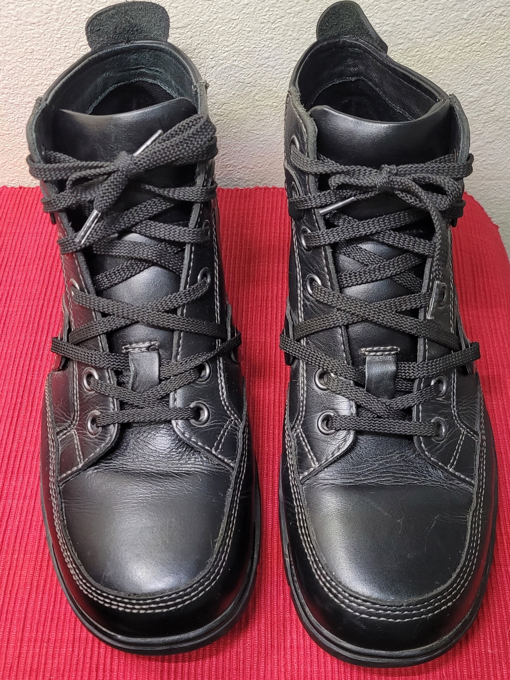 Men's GBX Black Leather High-Top Boots